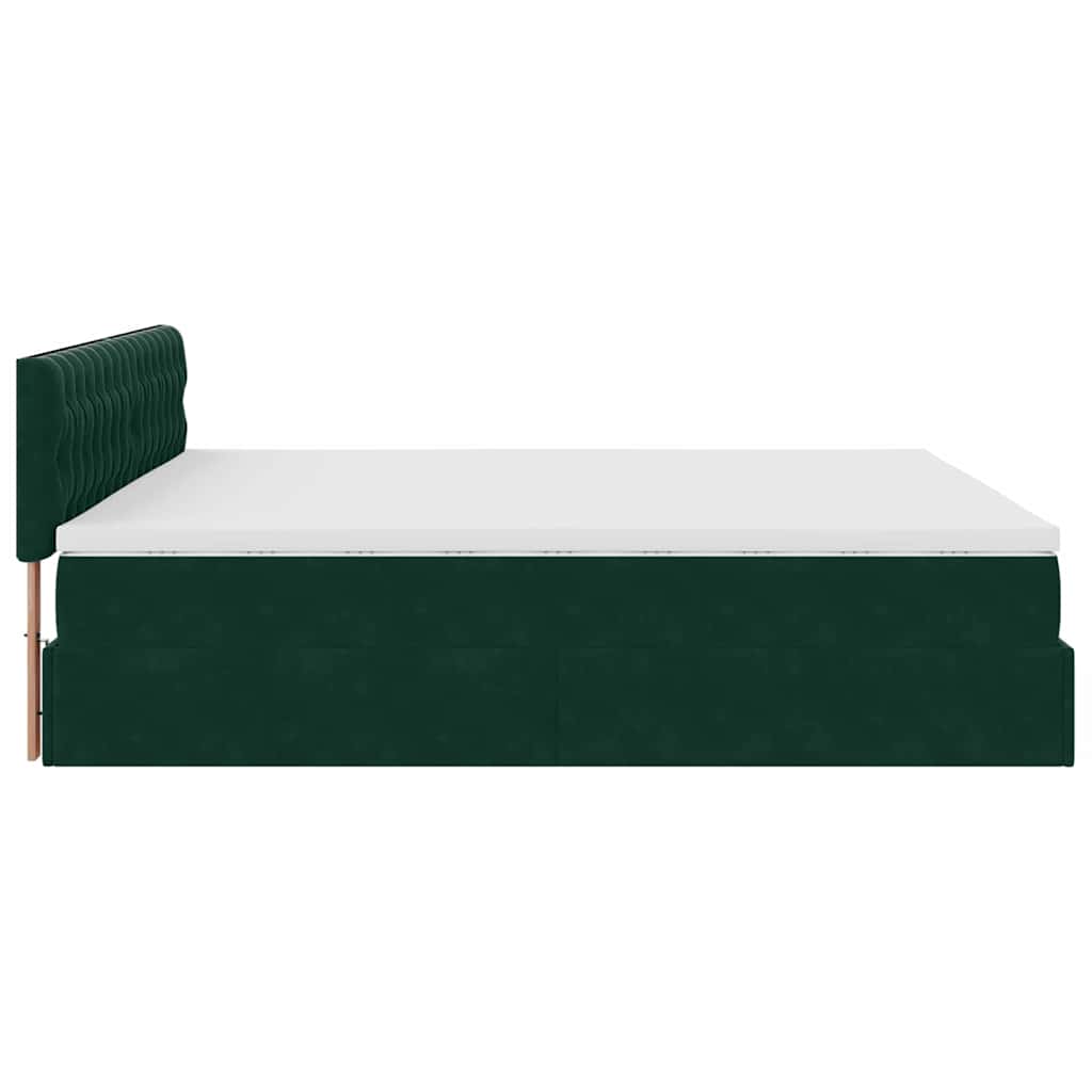 Struttura Letto Pouf con Materasso 180x200 cm in Velluto | homemem39