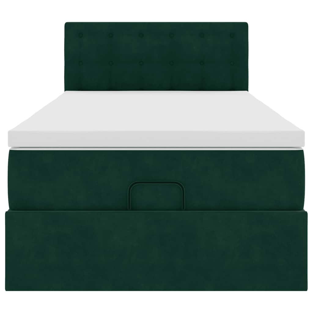 Struttura Letto Pouf con Materasso 80x200 cm Velluto