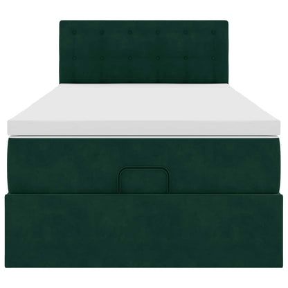 Struttura Letto Pouf con Materasso 80x200 cm Velluto