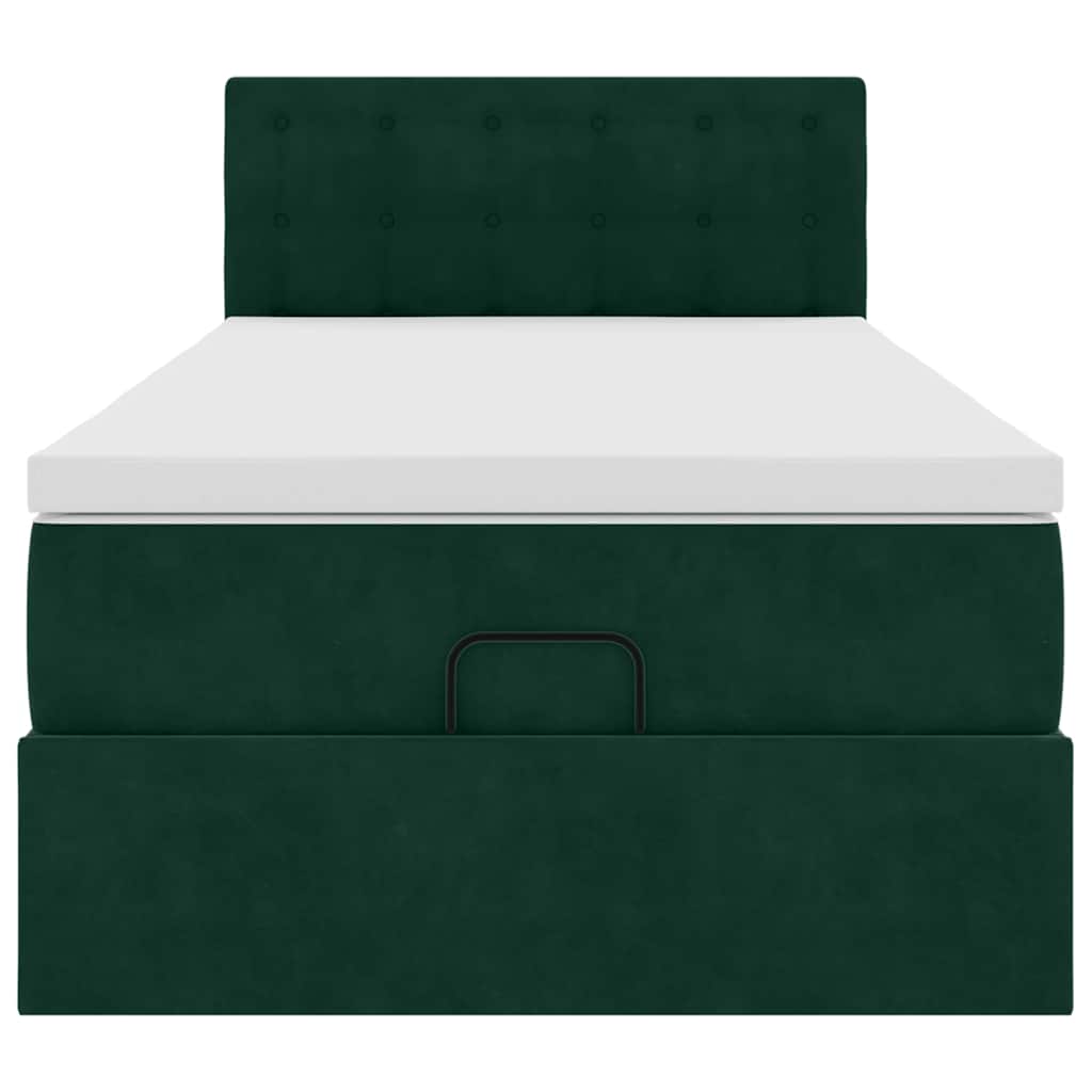 Struttura Letto Pouf con Materasso 100x200 cm Velluto