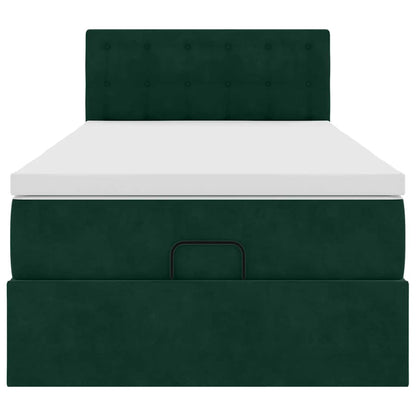 Struttura Letto Pouf con Materasso 100x200 cm Velluto