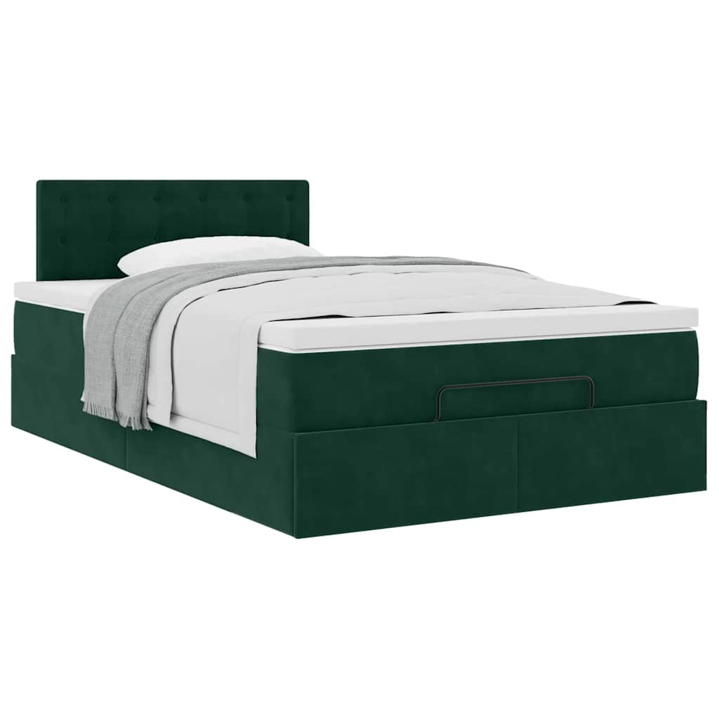 Struttura Letto Pouf con Materasso 120x200 cm Velluto | homemem39