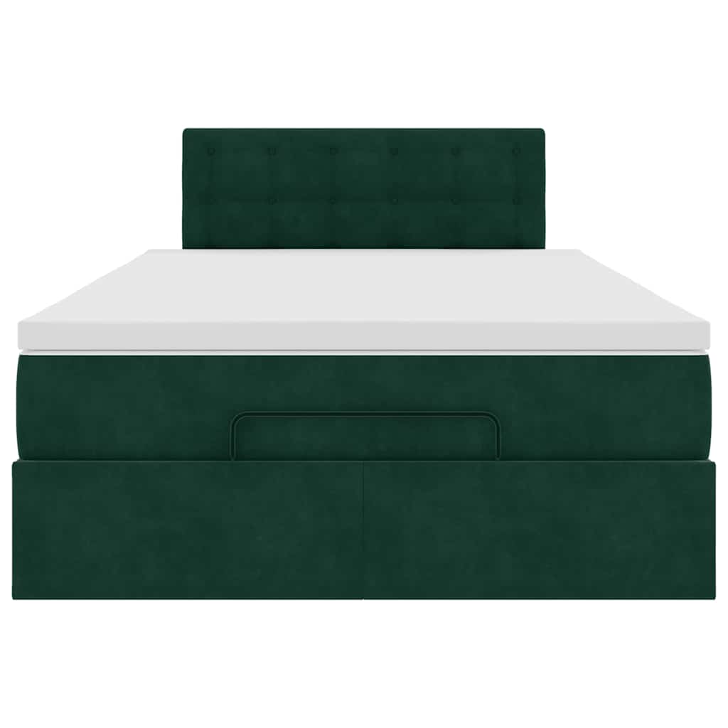 Struttura Letto Pouf con Materasso 120x200 cm Velluto | homemem39