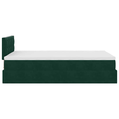 Struttura Letto Pouf con Materasso 120x200 cm Velluto | homemem39