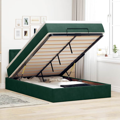 Struttura Letto Pouf con Materasso 120x200 cm Velluto | homemem39
