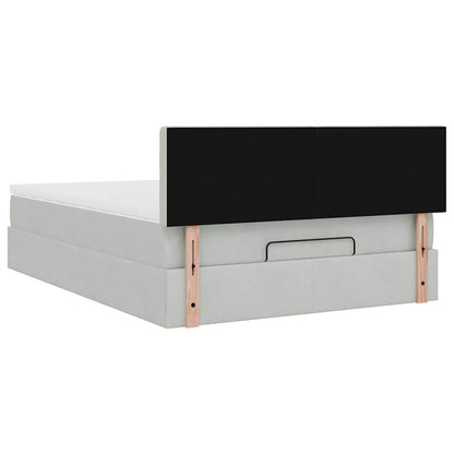 Struttura Letto Pouf con Materasso 140x190 cm Velluto | homemem39
