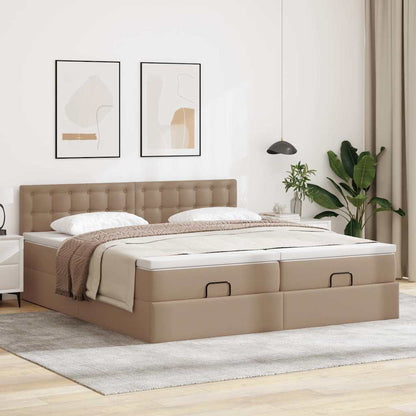 Struttura Letto Pouf con Materassi 180x200 cm Similpelle