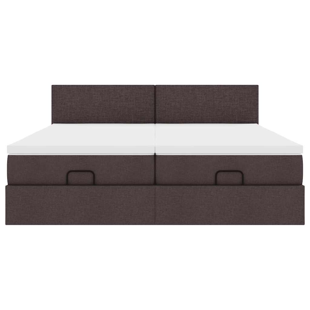 Struttura Letto Pouf con Materassi 160x200 cm in Tessuto