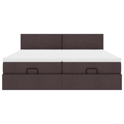 Struttura Letto Pouf con Materassi 160x200 cm in Tessuto