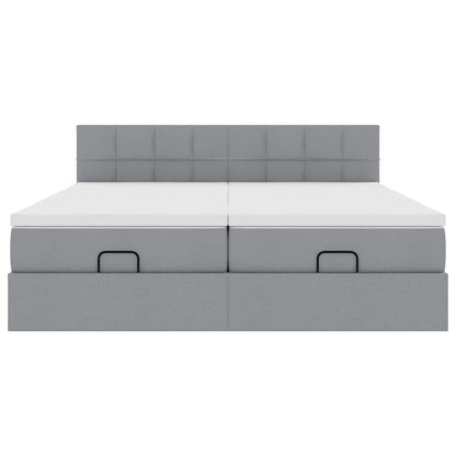 Struttura Letto Pouf con Materassi 160x200 cm in Tessuto | homemem39