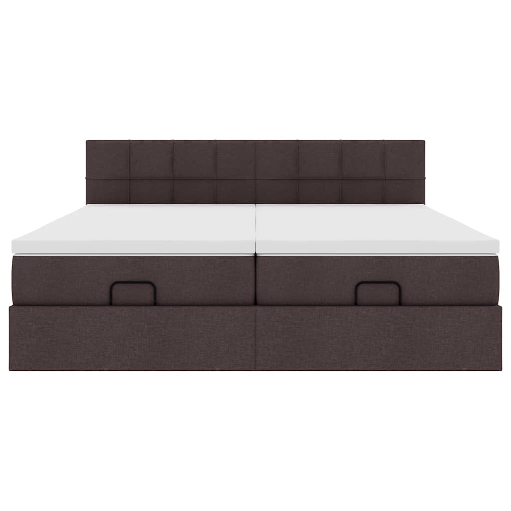 Struttura Letto Pouf con Materassi 160x200 cm in Tessuto