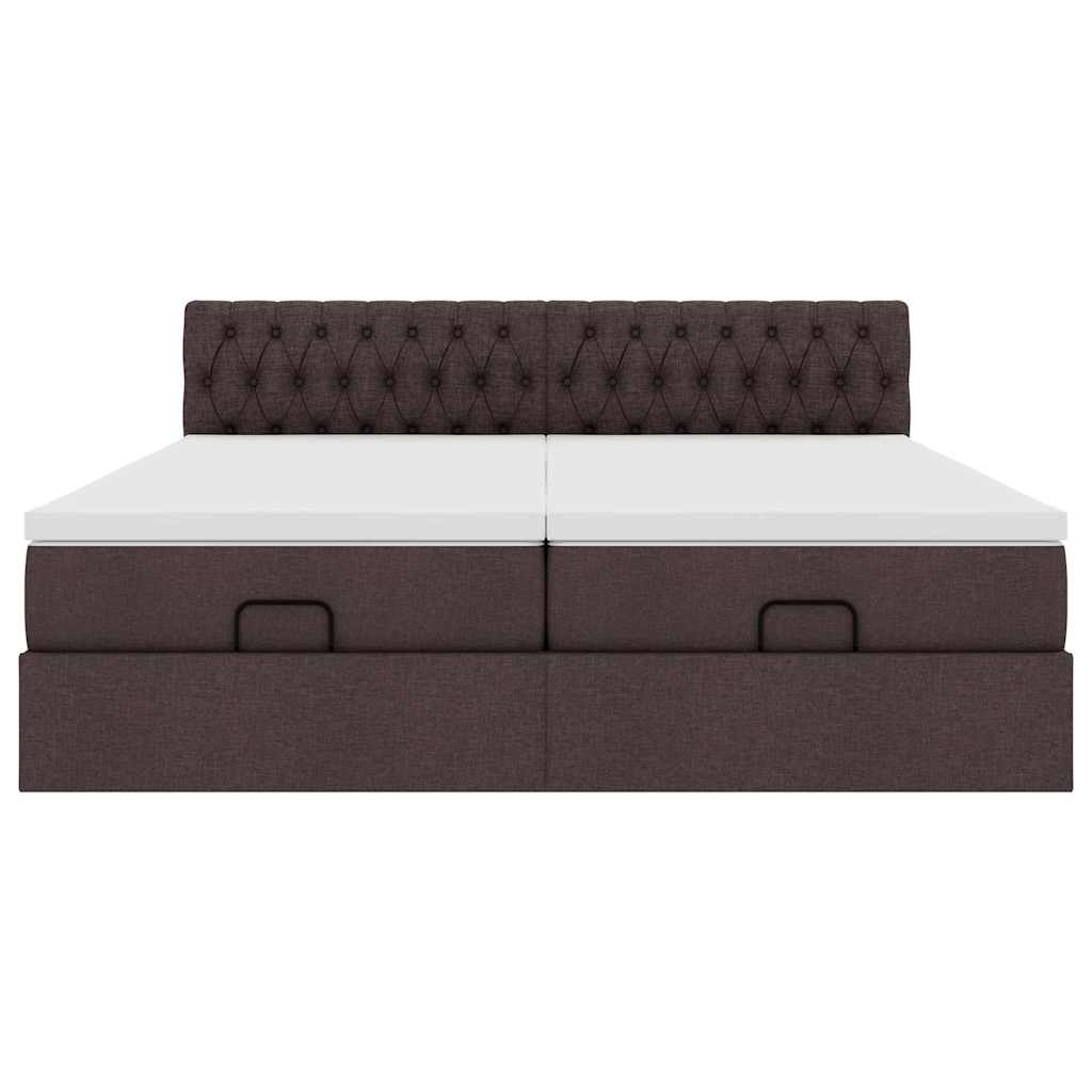 Struttura Letto Pouf con Materassi 160x200 cm in Tessuto