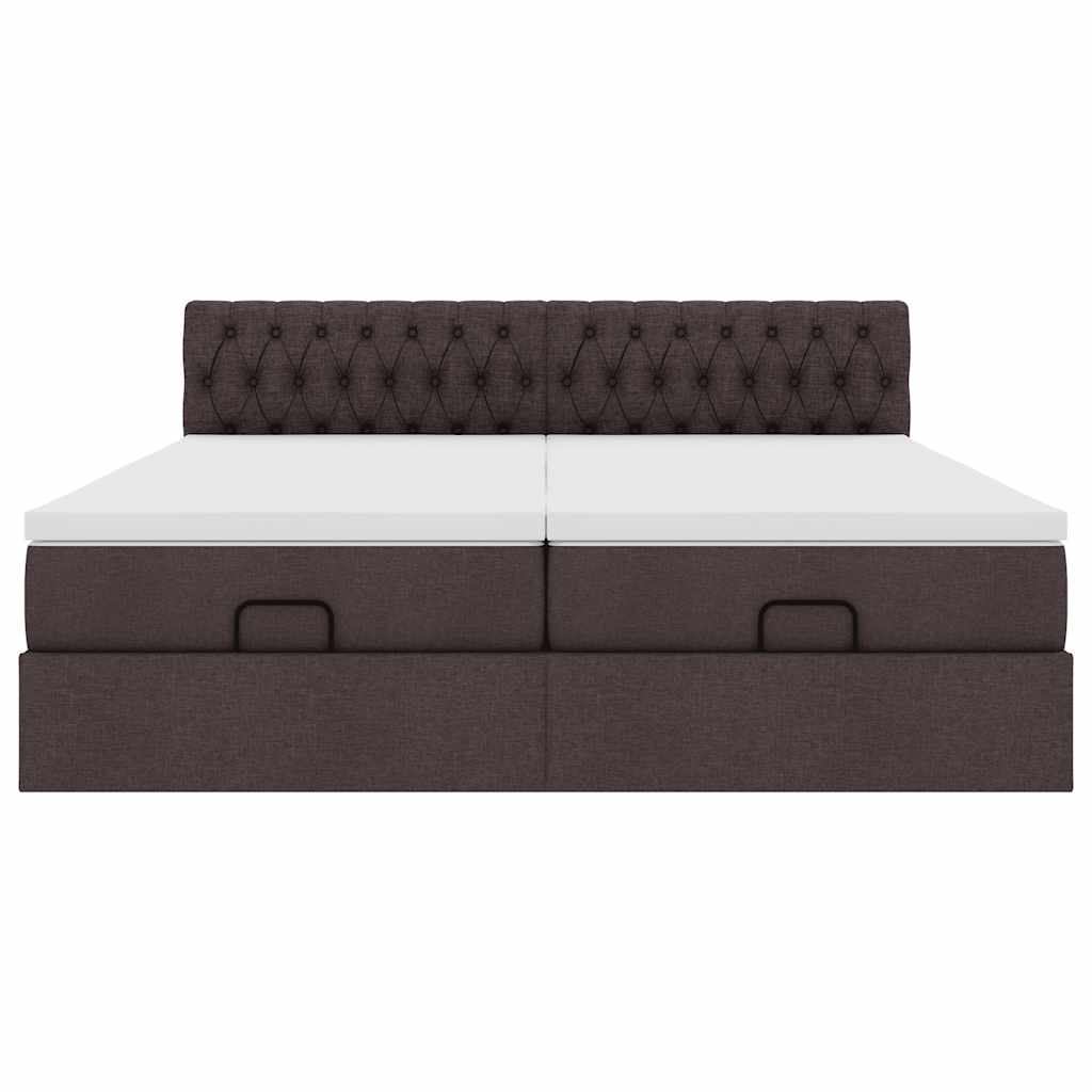 Struttura Letto Pouf con Materassi 160x200 cm in Tessuto