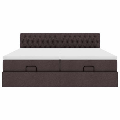 Struttura Letto Pouf con Materassi 160x200 cm in Tessuto