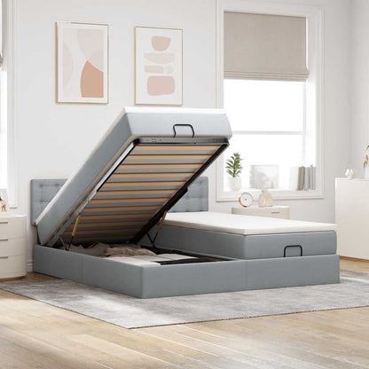 Struttura Letto Pouf con Materassi 160x200 cm in Tessuto | homemem39