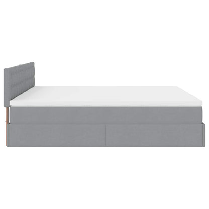 Struttura Letto Pouf con Materassi 180x200 cm in Tessuto | homemem39