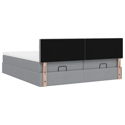 Struttura Letto Pouf con Materassi 180x200 cm in Tessuto | homemem39