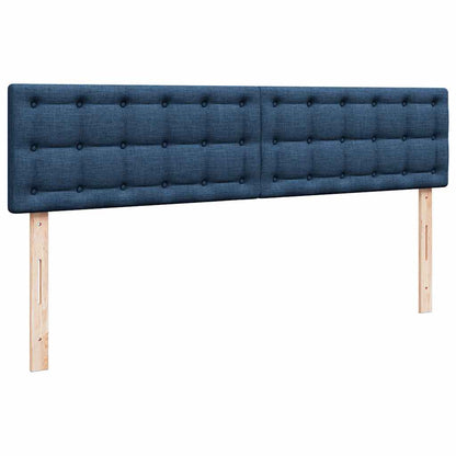 Struttura Letto Pouf con Materassi Blu 200x200 cm in Tessuto | homemem39