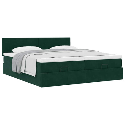Struttura Letto Pouf con Materassi 160x200 cm Velluto | homemem39