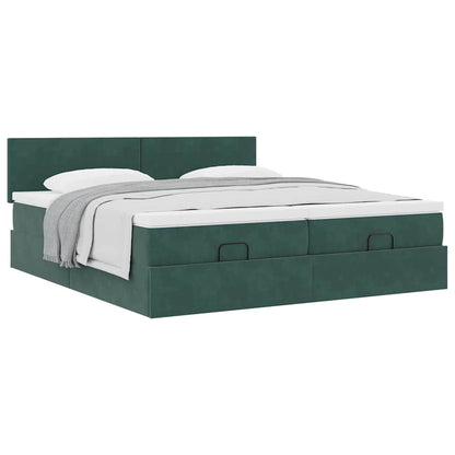 Struttura Letto Pouf con Materassi 180x200 cm Velluto | homemem39