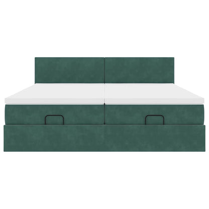 Struttura Letto Pouf con Materassi 180x200 cm Velluto | homemem39
