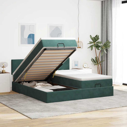 Struttura Letto Pouf con Materassi 180x200 cm Velluto | homemem39
