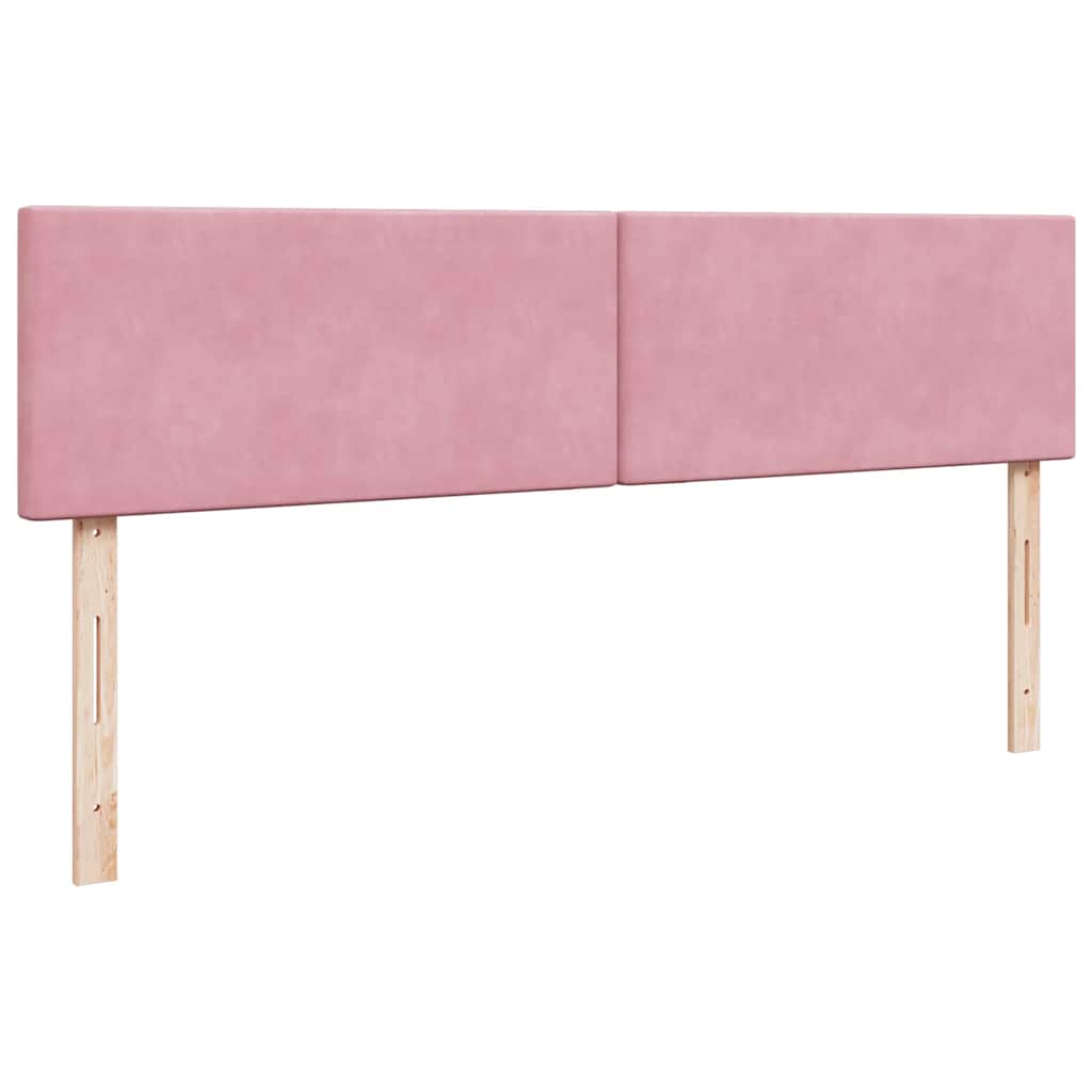 Struttura Letto Pouf con Materassi Rosa 200x200 cm Velluto | homemem39