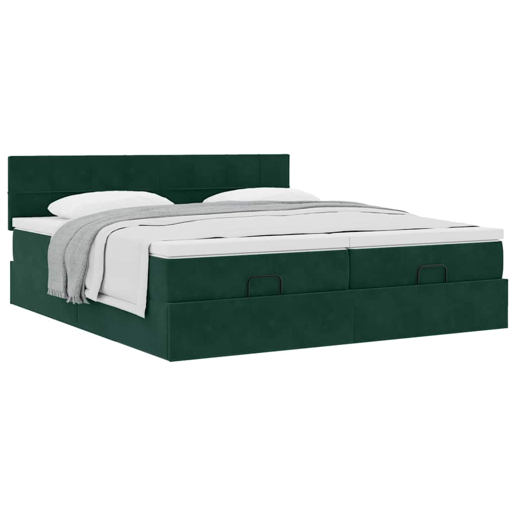 Struttura Letto Pouf con Materassi 180x200 cm Velluto | homemem39