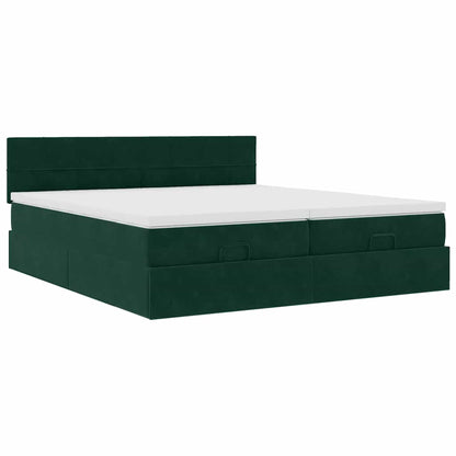 Struttura Letto Pouf con Materassi 180x200 cm Velluto | homemem39