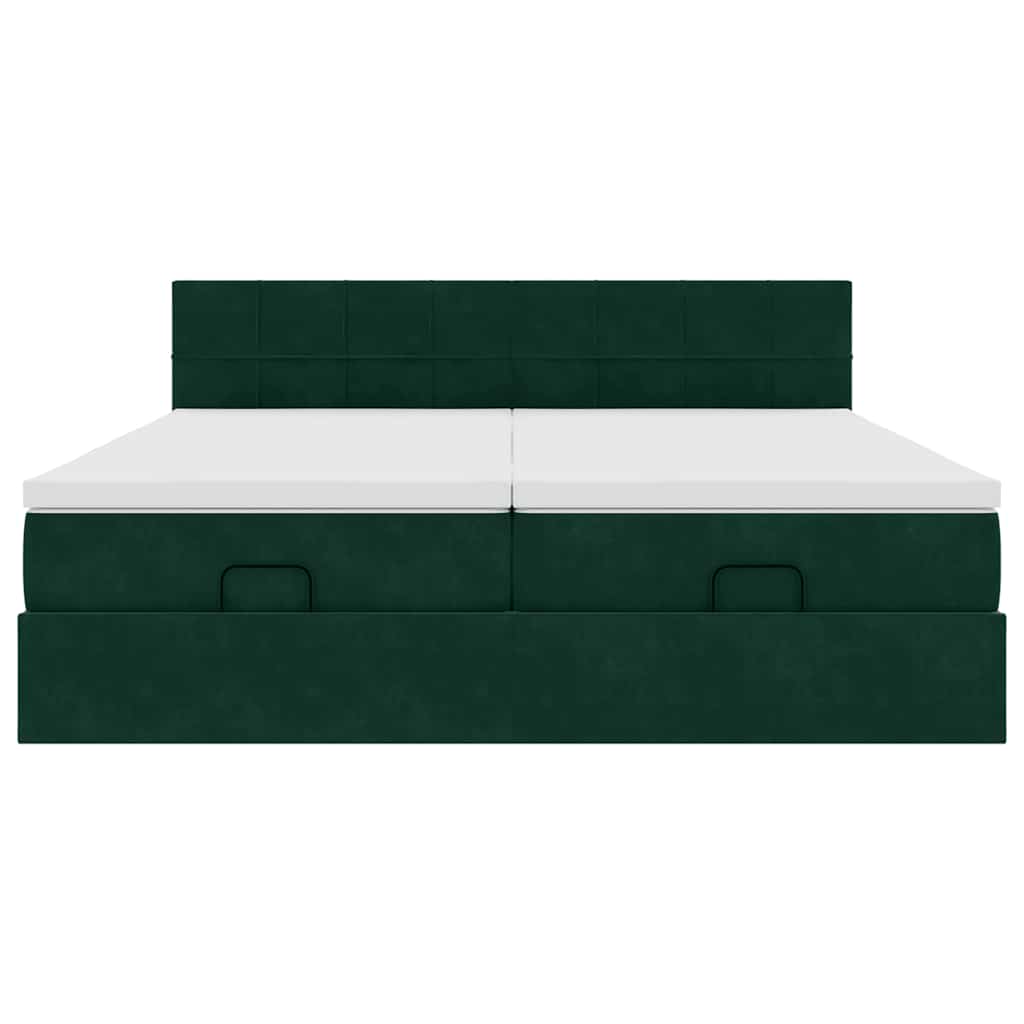 Struttura Letto Pouf con Materassi 180x200 cm Velluto | homemem39