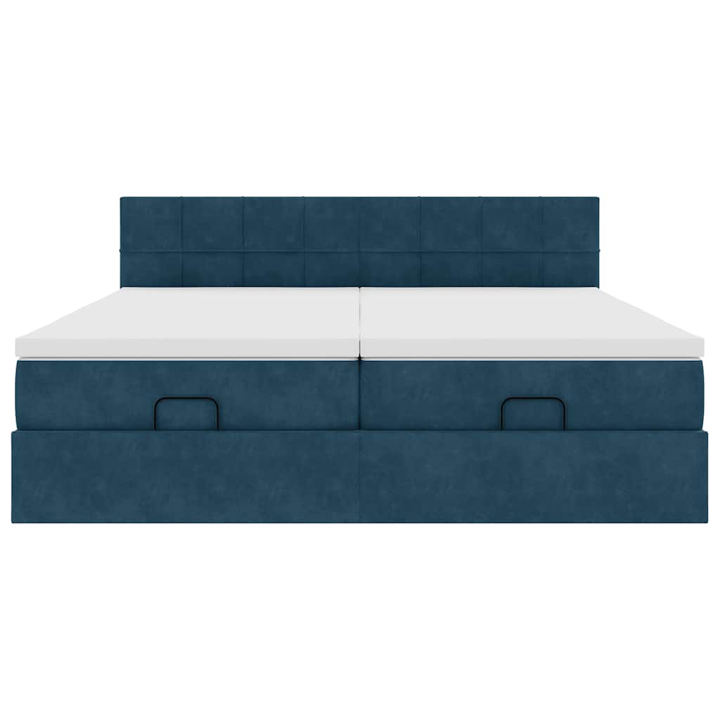 Struttura Letto Pouf con Materassi 180x200 cm Velluto | homemem39