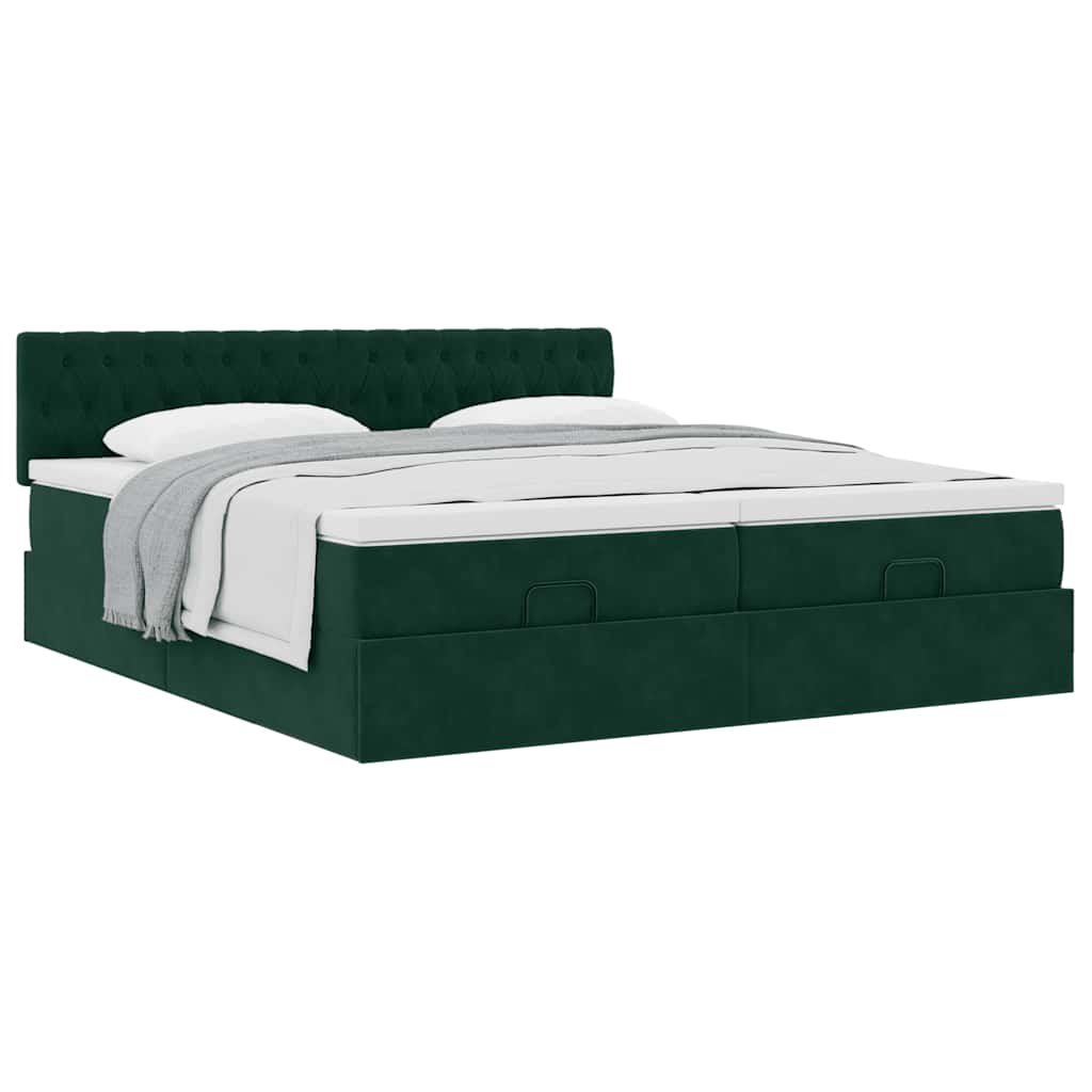 Struttura Letto Pouf con Materassi 180x200 cm Velluto | homemem39