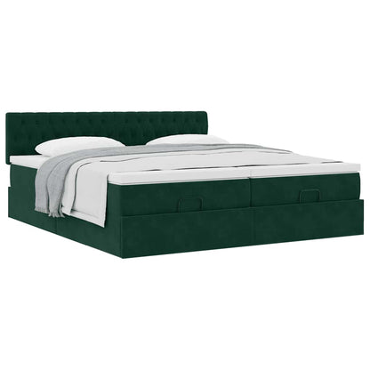 Struttura Letto Pouf con Materassi 180x200 cm Velluto | homemem39