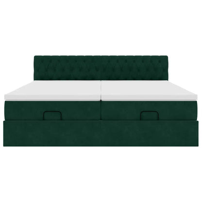 Struttura Letto Pouf con Materassi 180x200 cm Velluto | homemem39