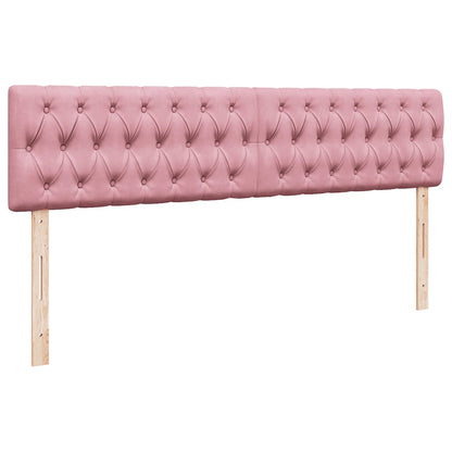 Struttura Letto Pouf con Materassi Rosa 180x200 cm Velluto | homemem39