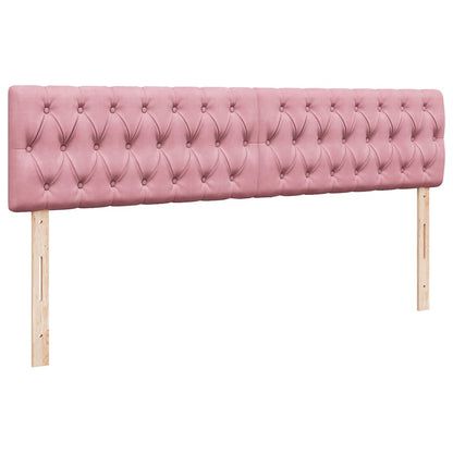 Struttura Letto Pouf con Materassi Rosa 200x200 cm Velluto | homemem39
