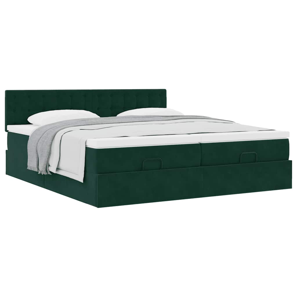 Struttura Letto Pouf con Materassi 160x200 cm Velluto | homemem39