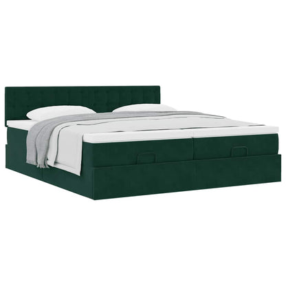 Struttura Letto Pouf con Materassi 160x200 cm Velluto | homemem39