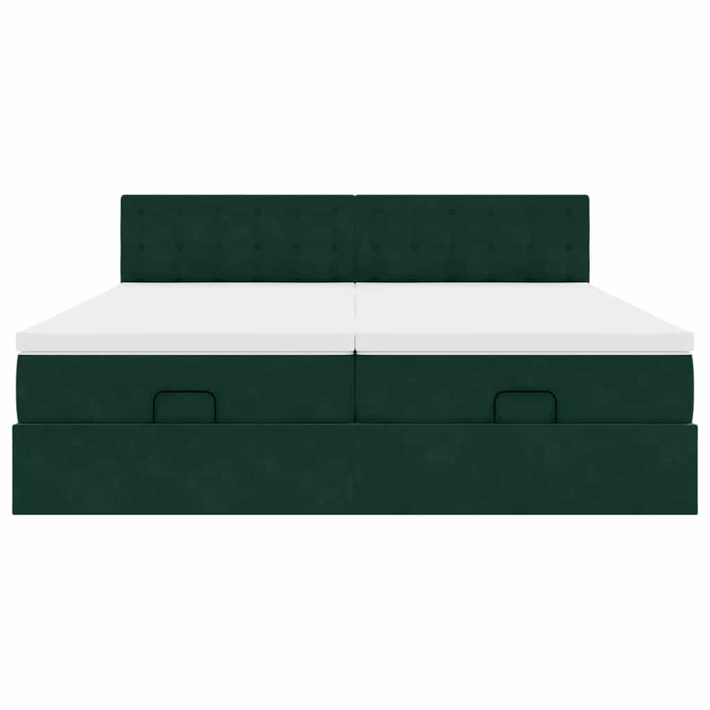 Struttura Letto Pouf con Materassi 160x200 cm Velluto | homemem39