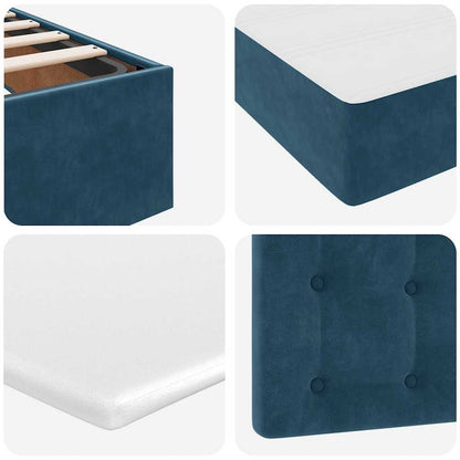 Struttura Letto Pouf con Materassi 200x200 cm Velluto