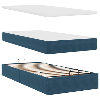 Struttura Letto Pouf con Materassi 200x200 cm Velluto