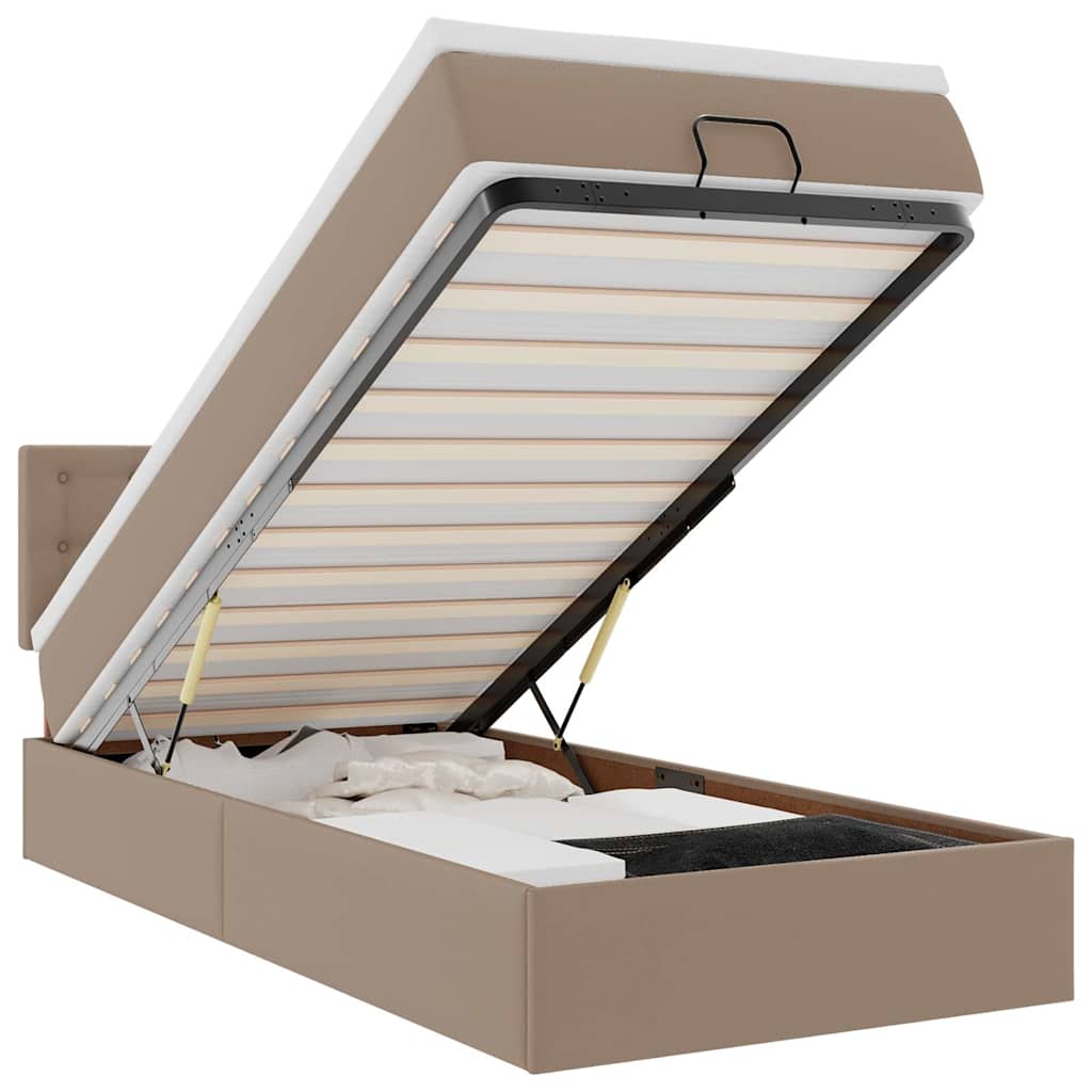 Struttura Letto Pouf con Materasso 80x200 cm Similpelle