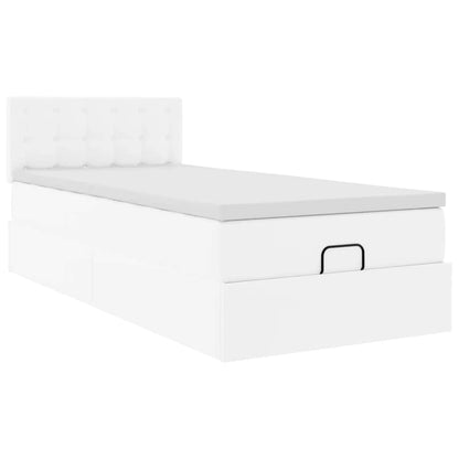 Struttura Letto Pouf con Materasso 90x190 cm Similpelle | homemem39