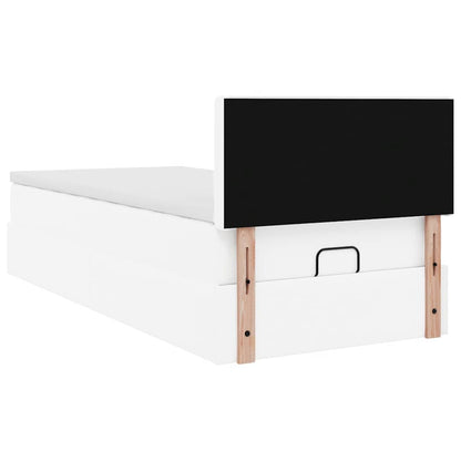 Struttura Letto Pouf con Materasso 90x190 cm Similpelle | homemem39