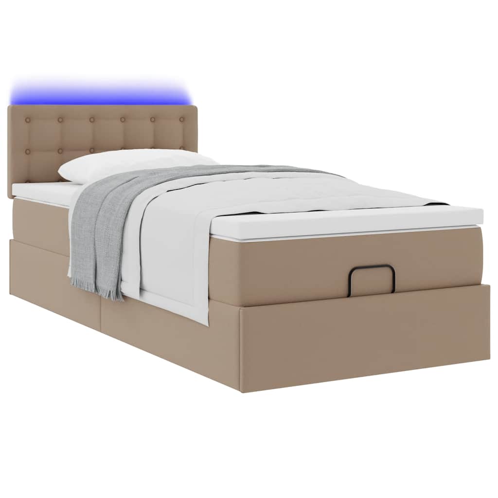 Struttura Letto Pouf con Materasso 90x190 cm Similpelle | homemem39
