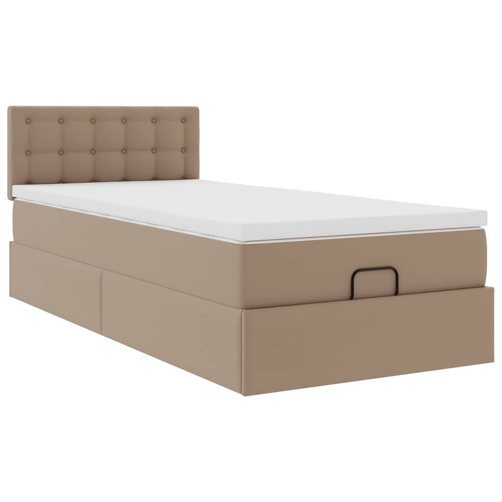 Struttura Letto Pouf con Materasso 90x190 cm Similpelle | homemem39