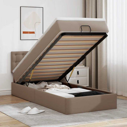 Struttura Letto Pouf con Materasso 90x190 cm Similpelle | homemem39