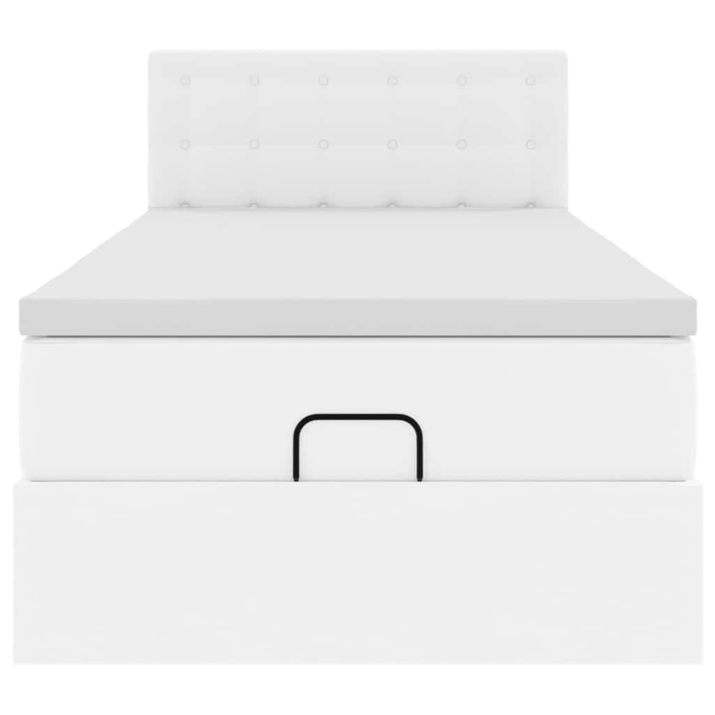 Struttura Letto Pouf con Materasso 90x200 cm Similpelle | homemem39