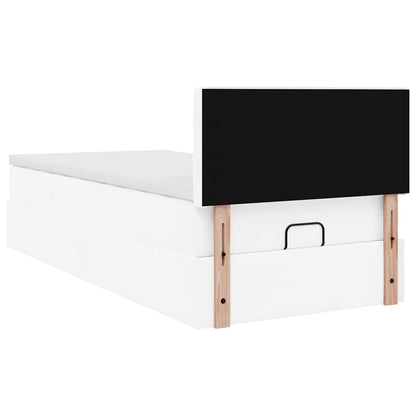 Struttura Letto Pouf con Materasso 90x200 cm Similpelle | homemem39