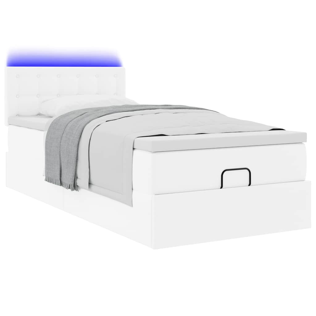 Struttura Letto Pouf con Materasso 100x200 cm Similpelle | homemem39